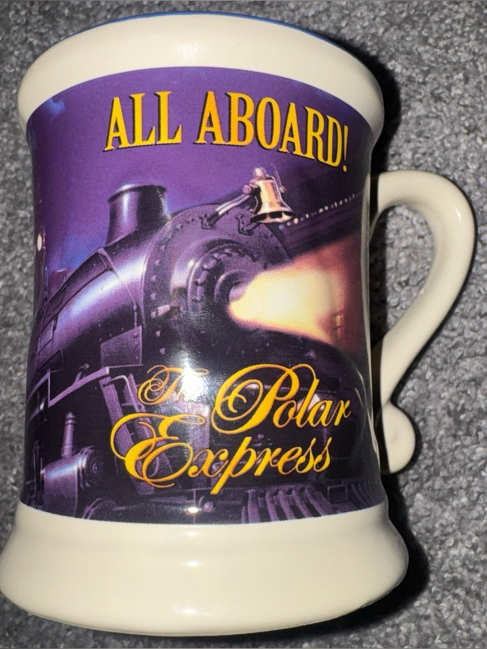 The Polar Express, All Aboard 3D "Believe" Coffee Mug, Warner Bros, Blue Rim
